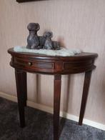 Koloniaals maantafeltje, Huis en Inrichting, Tafels | Sidetables, Ophalen, Zo goed als nieuw, 25 tot 50 cm, Rechthoekig
