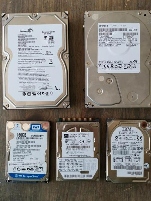 Diverse harde schijven, Computers en Software, Harde schijven, Gebruikt, Ophalen of Verzenden