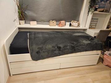 IKEA SLÄKT Bed 90x200 + Onderbed + Opberglades