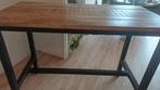 Industriële bartafel mangohout/staal – 137 x 67 x 106 cm, Ophalen, Zo goed als nieuw
