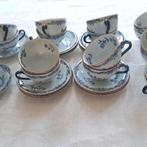 9 Kop en schotels Ost India servies, Huis en Inrichting, Keuken | Servies, Gebruikt, Ophalen of Verzenden, Overige stijlen, Kop(pen) en/of Schotel(s)