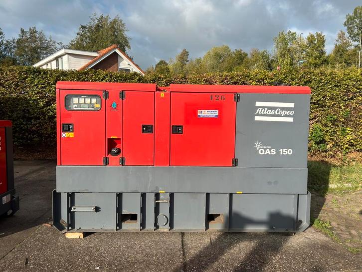 Atlas Copco QAS 150 kVA Volvo aggregaat generatorset, Doe-het-zelf en Verbouw, Aggregaten, Zo goed als nieuw, Benzine, Ophalen of Verzenden