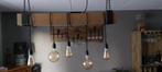 Set huiskamerlampen, Huis en Inrichting, Lampen | Hanglampen, Minder dan 50 cm, Gebruikt, Hout, Ophalen