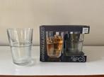 Vier mooie glazen met ribbel, Glas of Glazen, Ophalen of Verzenden, Overige stijlen, Glas