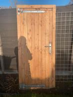 Douglas houten poortdeur met kozijn, Ophalen, Gebruikt, Minder dan 100 cm, Looppoort