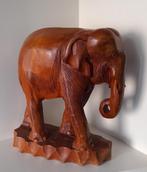 Handgemaakte Massief Houten Olifant Beeld, Antiek en Kunst, Kunst | Beelden en Houtsnijwerken, Ophalen of Verzenden