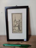 Tekening Het Pepergasthuis Groningen, Antiek en Kunst, Kunst | Etsen en Gravures, Ophalen of Verzenden