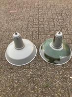 2x orginele industriële lampen, Huis en Inrichting, Lampen | Hanglampen, Ophalen, Gebruikt, Metaal, Minder dan 50 cm