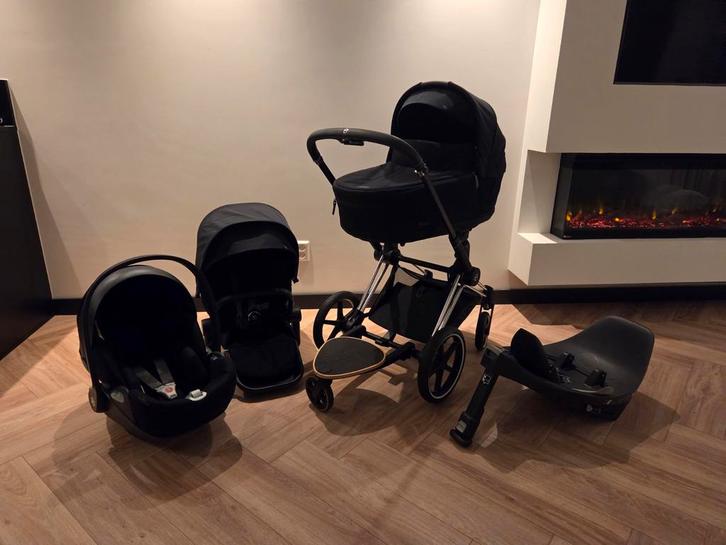 Cybex Priam 4 Chrome Sepia Black - Complete Set, Kinderen en Baby's, Kinderwagens en Combinaties, Zo goed als nieuw, Combiwagen