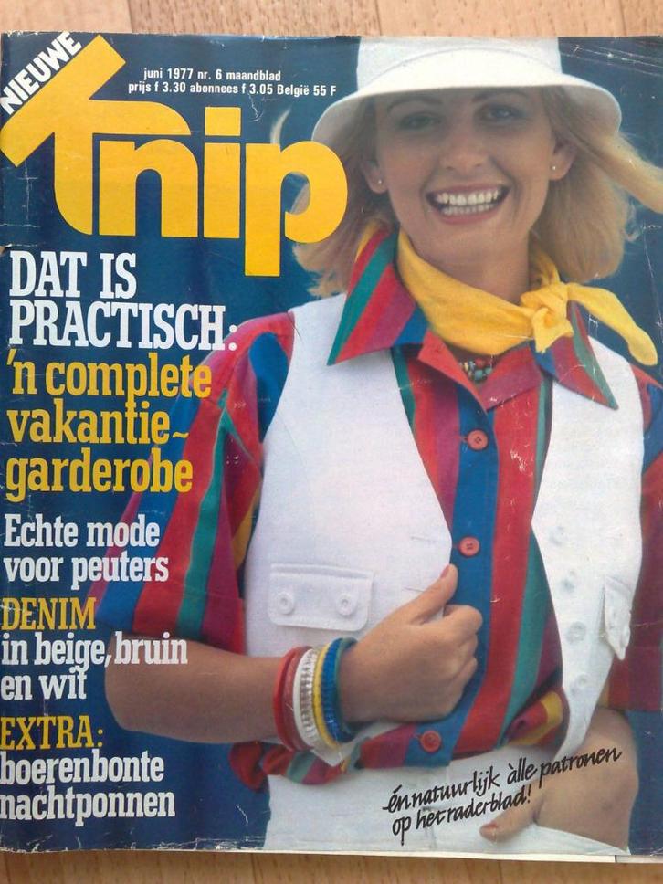 Knipmode kledingpatronen  juni nr. 6 / 1977, Hobby en Vrije tijd, Kledingpatronen, Gebruikt, Knipmode, Verzenden