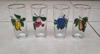 Antieke Bierglazen met Fruitmotief, Antiek en Kunst, Antiek | Glas en Kristal, Ophalen of Verzenden