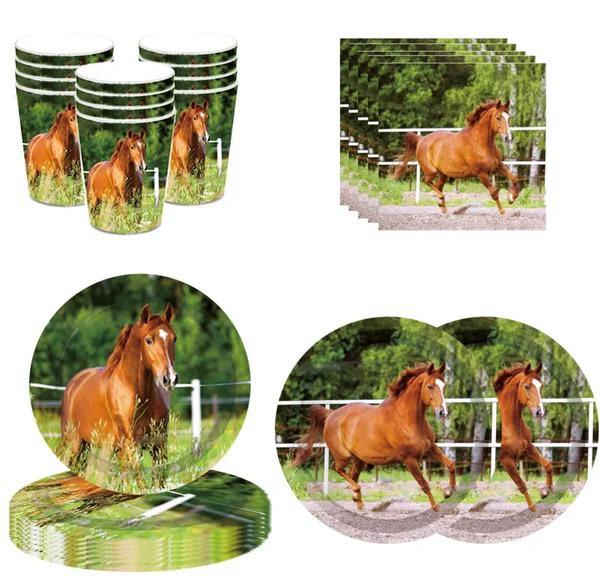 Paarden party set 44-delig Beautiful Horse, Dieren en Toebehoren, Paarden en Pony's | Overige Paardenspullen, Nieuw, Overige soorten