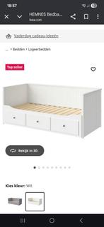 Ikea bedbank Hemnes, Eenpersoons, Wit, Ophalen of Verzenden, Zo goed als nieuw