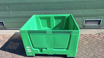 palletbox, hooibak , voerbak, geperforeerd 120x100x80 beschikbaar voor biedingen