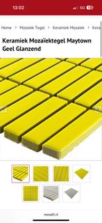 Keramiek Mozaïektegel Geel Glanzend, Nieuw, Minder dan 20 cm, Minder dan 5 m², Wandtegels