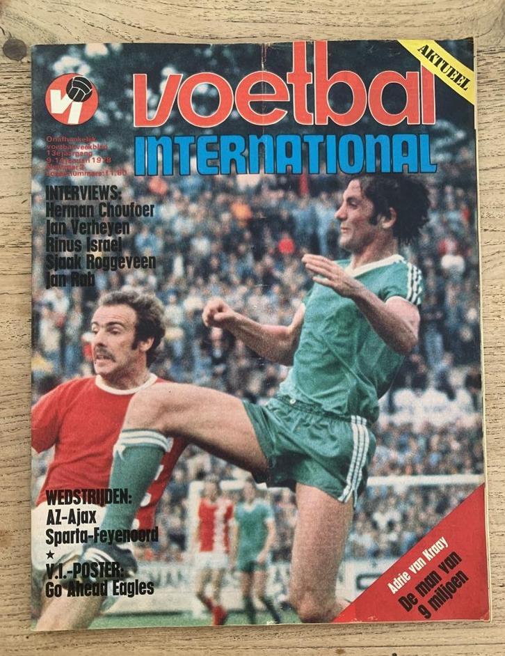 Voetbal International VI Div. tijdschriften uit 1978 / €1,50, Verzamelen, Sportartikelen en Voetbal, Zo goed als nieuw, Boek of Tijdschrift
