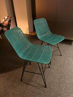 2 stoeltjes stalen frame, Huis en Inrichting, Stoelen, Ophalen, Gebruikt, Twee, Overige kleuren