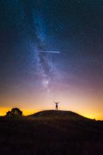 Alone in the universe zeil bedrukking 145x200, Ophalen of Verzenden, Zo goed als nieuw, 15 m² of meer, Zeil