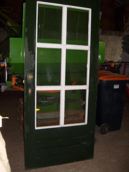 voordeur buitendeur binnendeur-met glas, Doe-het-zelf en Verbouw, Deuren en Horren, Gebruikt, Buitendeur, 200 tot 215 cm, 80 tot 100 cm