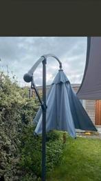 Zweefparasol met voet en 4 stenen, Tuin en Terras, Parasols, Ophalen, Gebruikt, Zweefparasol