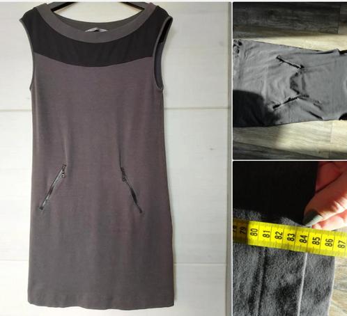 Cora Kemperman tuniek jurk overgooier valt als M 38 40, Kleding | Dames, Jurken, Zo goed als nieuw, Maat 38/40 (M), Grijs, Verzenden