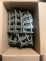 Doos met Lego rails 9V bochten (35 stuks), Ophalen of Verzenden, Zo goed als nieuw, Losse stenen, Lego