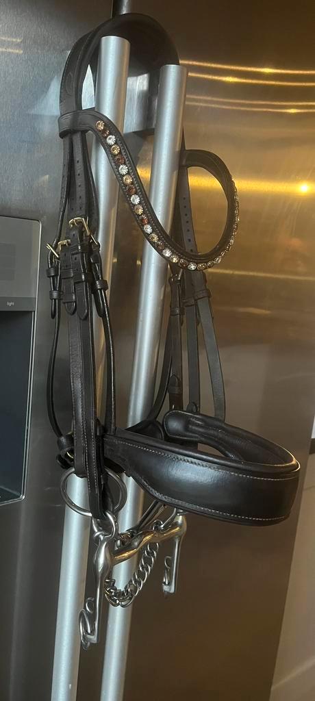 Bridle2fit zgan anatomisch stang en trens hoofdstel bruin, Dieren en Toebehoren, Paarden en Pony's | Hoofdstellen en Tuigage, Zo goed als nieuw