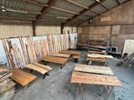 Boomstam tafels eiken wandplanken etc, Metaal, Nieuw, Ophalen of Verzenden, Vijf personen of meer