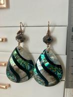 Lott Gioelli Schelp Oorbellen, Met kristal, Overige materialen, Hangers, Wit