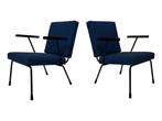 Vintage Set van twee Gispen 1401 fauteuils W Rietveld Design, Gebruikt, Metaal, 50 tot 75 cm, Vintage