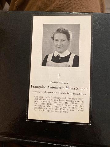 verpleegster Françoise Smeele 1930 Den Haag 1954 beschikbaar voor biedingen