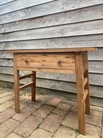 Houten Sidetable robuust met lade, Huis en Inrichting, Tafels | Sidetables, Ophalen, 50 tot 100 cm, Teakhout, Zo goed als nieuw