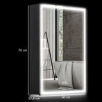 Moderne Spiegelkast Verlichting zwart badkamerspiegel, Overige typen, Minder dan 25 cm, Minder dan 100 cm, 50 tot 100 cm
