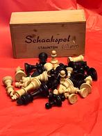 Vintage Staunton Schaakspel met Houten Doos 69mm Koningshoog, Ophalen of Verzenden