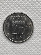 25 cent 1964 Kwartje Juliana, Postzegels en Munten, Munten | Nederland, Ophalen of Verzenden, Koningin Juliana, Losse munt, 25 cent