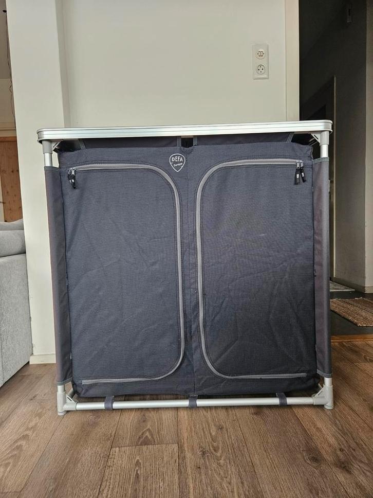 Campingkast set van 2, Defa Grey Line, schuin model, Caravans en Kamperen, Kampeeraccessoires, Gebruikt, Ophalen