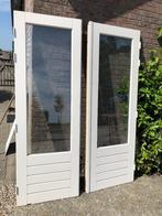 |Hardhouten dubbele deuren| dubbelglas| 204.5X 143,5 |, Ophalen, Gebruikt, 120 cm of meer, Buitendeur