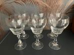 Set van 6 royale antieke kristallen glazen, Ophalen of Verzenden