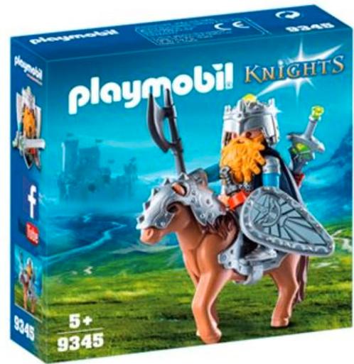 Playmobil Knights dwerg met gevechts pony 9345, Kinderen en Baby's, Speelgoed | Playmobil, Gebruikt, Complete set, Ophalen of Verzenden