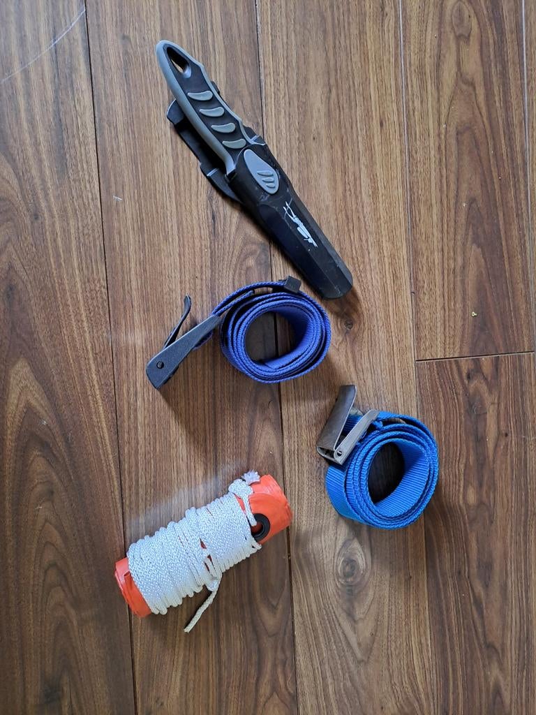 Duikmes, loodgordels, decoboei, Watersport en Boten, Duiken, Ophalen of Verzenden, Zo goed als nieuw