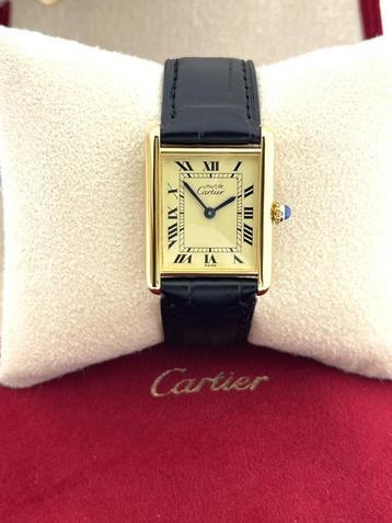 Must de Cartier Tank Large Ref 59005 Vermeil - Garantie beschikbaar voor biedingen