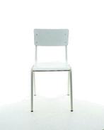 MX schoolstoel / eetkamerstoel ( stapelbaar) wit en zwart, Huis en Inrichting, Stoelen, Postbus, VST, Wit, Nieuw