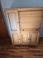 Houten kast met roldeur en deuren, 100 tot 150 cm, 100 tot 150 cm, Ophalen of Verzenden, Landelijk