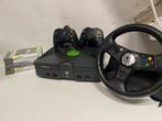 Xbox Classic met games en controllers, Spelcomputers en Games, Ophalen of Verzenden, Gebruikt, Met 2 controllers, Met games
