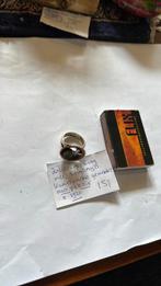 Zilveren ring met smaragd kunstemaar gemakt oud perzie +1920, Ophalen of Verzenden