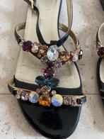 Loriblu: z.g.a.n. luxe sandaaltjes maat 37, Verzenden, Zwart, Zo goed als nieuw, Sandalen of Muiltjes