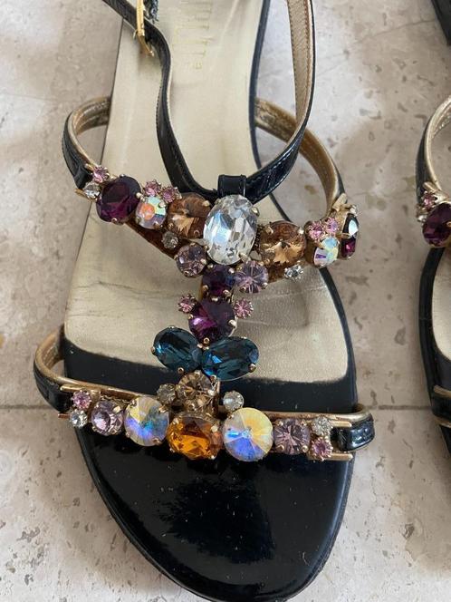 Loriblu: z.g.a.n. luxe sandaaltjes maat 37, Kleding | Dames, Schoenen, Zo goed als nieuw, Sandalen of Muiltjes, Zwart, Verzenden