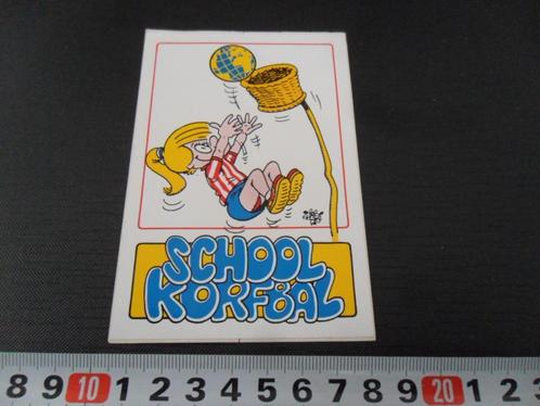 sticker strip rob gorter school korfbal wereld als bal, Verzamelen, Stickers, Zo goed als nieuw, Bedrijf of Vereniging, Ophalen