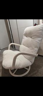 1970s Vintage ikea Smedsta Corduroy draaistoel/fauteuil, Ophalen, Zo goed als nieuw, Wit, Eén