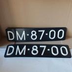 Kentekenplaat auto Nederland kenteken DM-87-00 blauw SET, Ophalen of Verzenden, Zo goed als nieuw, Auto's